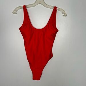 Dixperfect red one piece swimsuit size medium